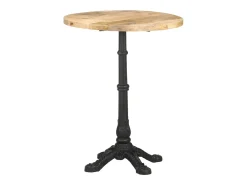 Mesa de bistró madera de mango rugosa Ø60x76 cm