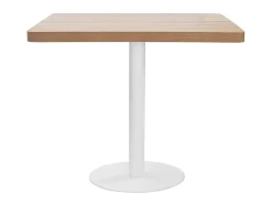 Mesa de bistró MDF marrón claro 80x80 cm ES442130