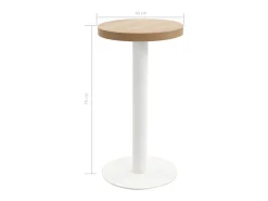 Mesa de bistró MDF marrón claro 40 cm ES227404