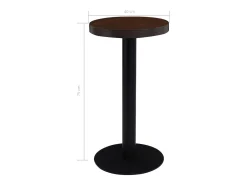 Mesa de bistró MDF marrón oscuro 40 cm ES697513