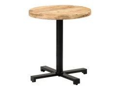 Mesa de bistró redonda madera de mango rugosa Ø70x75 cm
