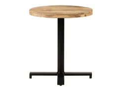 Mesa de bistró redonda madera de mango rugosa Ø70x75 cm