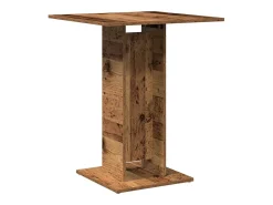 Mesa de bistro de madera antigua 60x60x75 cm madera de ingeniería
