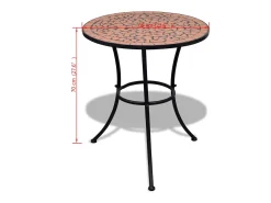 Mesa de bistro de mosaico terracota 60 cm ES565163