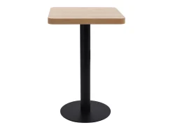Mesa de bistro marrón claro 50x50 cm MDF