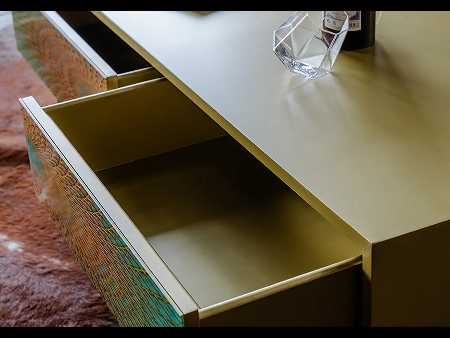 Mesa de centro - Verde Madera - 60 x 120 cm - LAGO