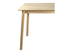 Mesa de cocina cuadrada de madera maciza barnizada de 75x75 cm, para 2 personas NITA (madera clara)