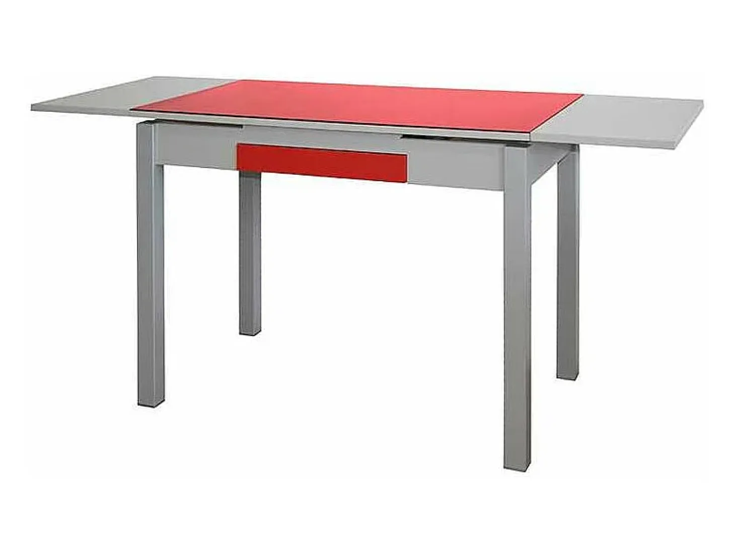Mesa de cocina extensible Victoria acabado rojo, 100/160 X 60 X 76 cm (largo x ancho x alt