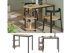 Mesa de cocina goldkraft roble/negro 110x50x75.5 freetown