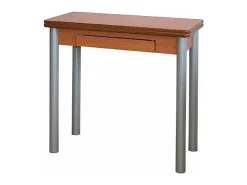 Mesa de cocina Malak con apertura tipo libro acabado cerezo, 80 x 40/80 x 76 cm (largo x a