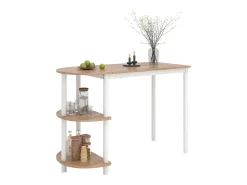 Mesa de cocina oro potencia roble/blanco 110x50x75.5 freetown