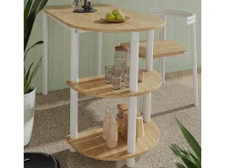 Mesa de cocina oro potencia roble/blanco 110x50x75.5 freetown