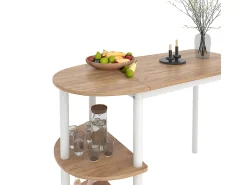 Mesa de cocina oro potencia roble/blanco 110x50x75.5 freetown