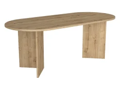 Mesa de comedor 8 personas - Natural claro - TOPANIA