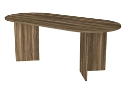Mesa de comedor 8 personas - Natural oscuro - TOPANIA