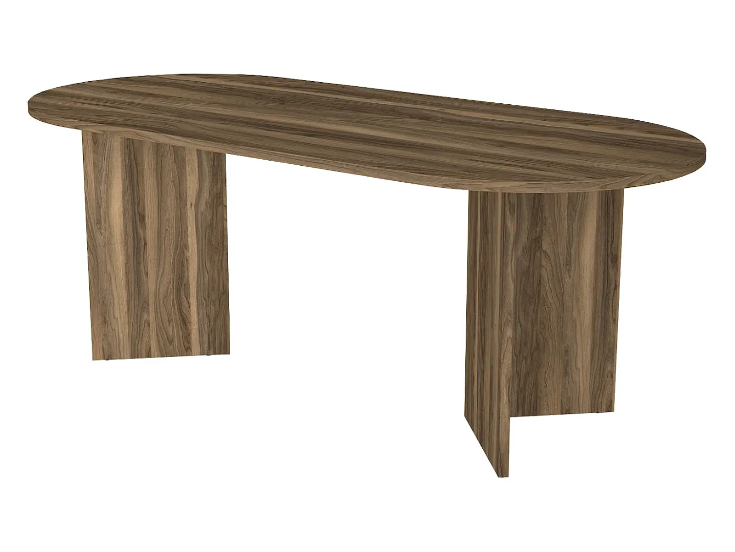 Mesa de comedor 8 personas - Natural oscuro - TOPANIA