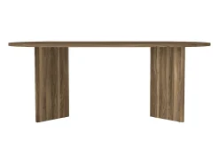Mesa de comedor 8 personas - Natural oscuro - TOPANIA