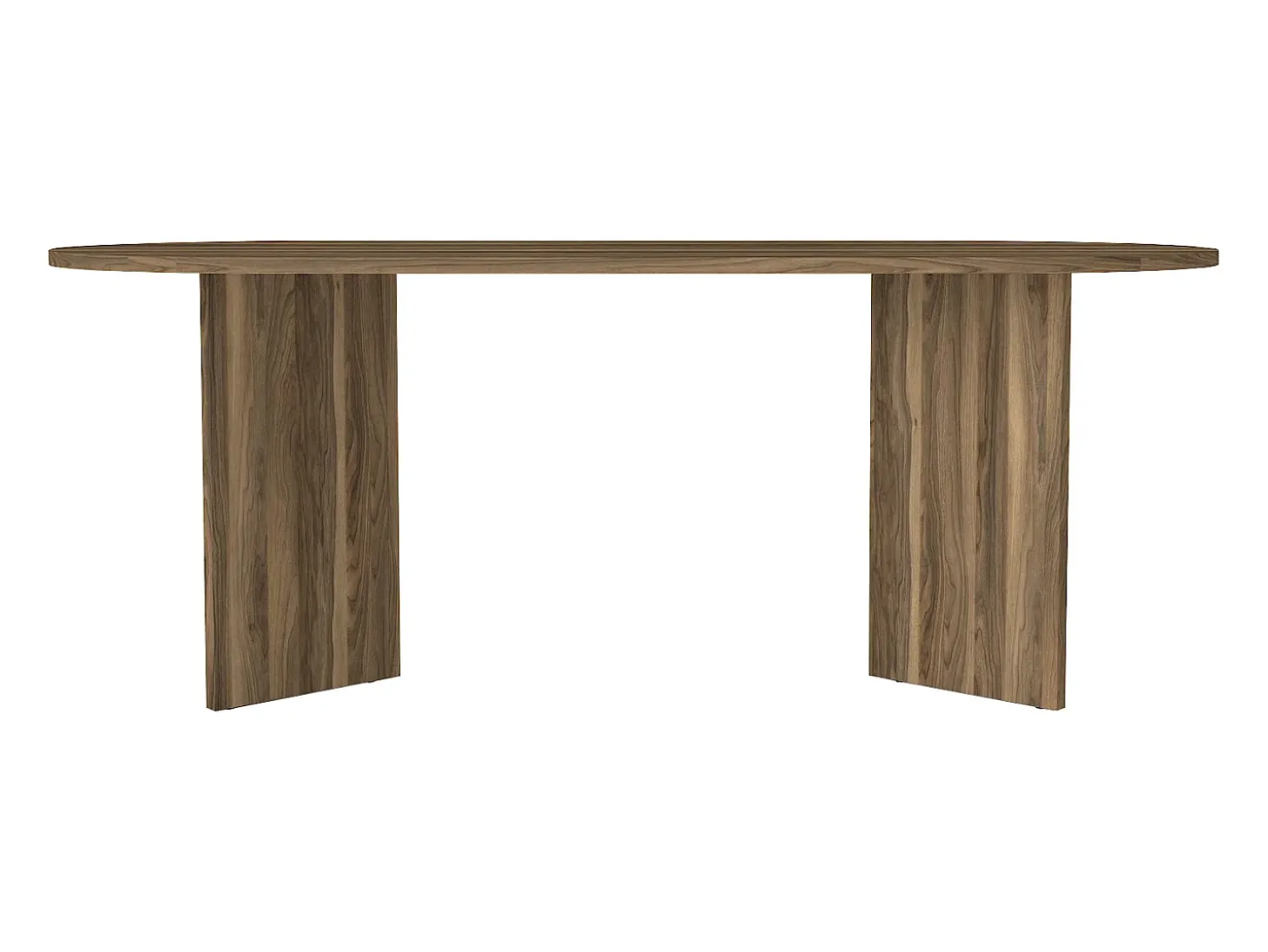 Mesa de comedor 8 personas - Natural oscuro - TOPANIA