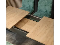 Mesa de comedor antracita/roble dorado 180x80x76 repose