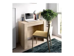 Mesa de comedor Bailen multifunción extensible en madera natural de 77 cm(alto), 54-101-1