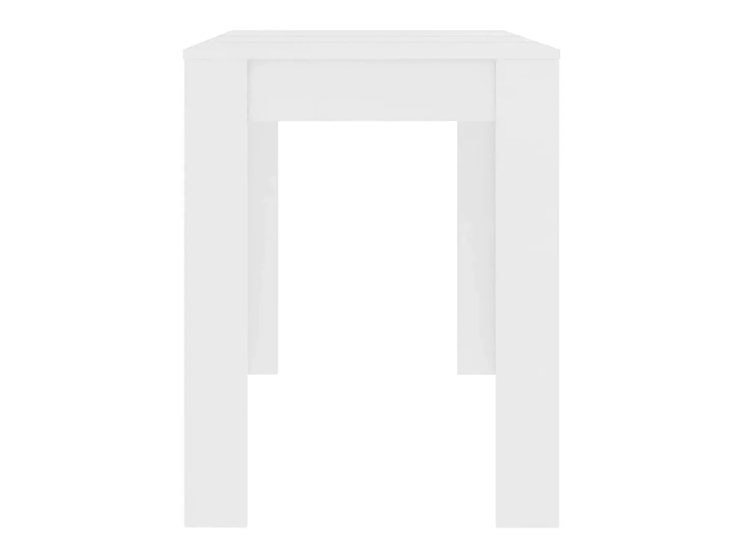 Mesa de comedor blanca de 120 x 60 x 76 cm de madera de ingeniería