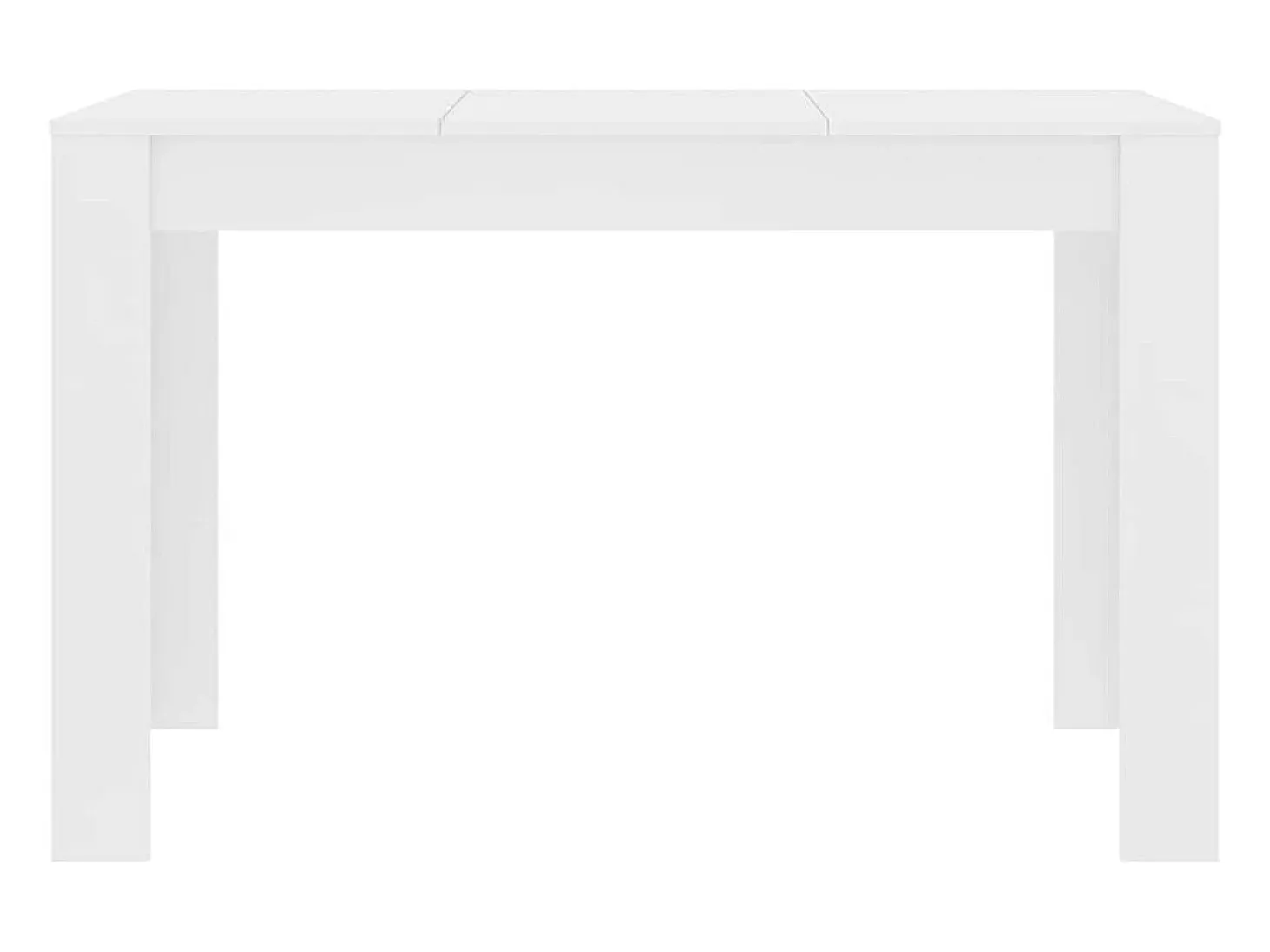 Mesa de comedor blanca de 120 x 60 x 76 cm de madera de ingeniería