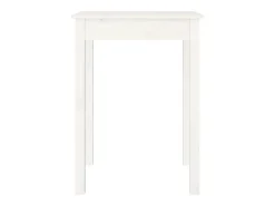 Mesa de comedor Blanca 55x55x75 cm Madera maciza de pino