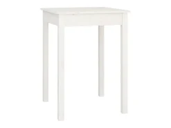 Mesa de comedor Blanca 55x55x75 cm Madera maciza de pino