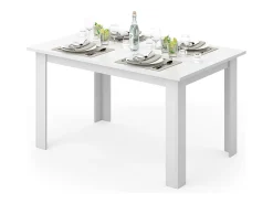Mesa de comedor blanco 140x90x76 karlos