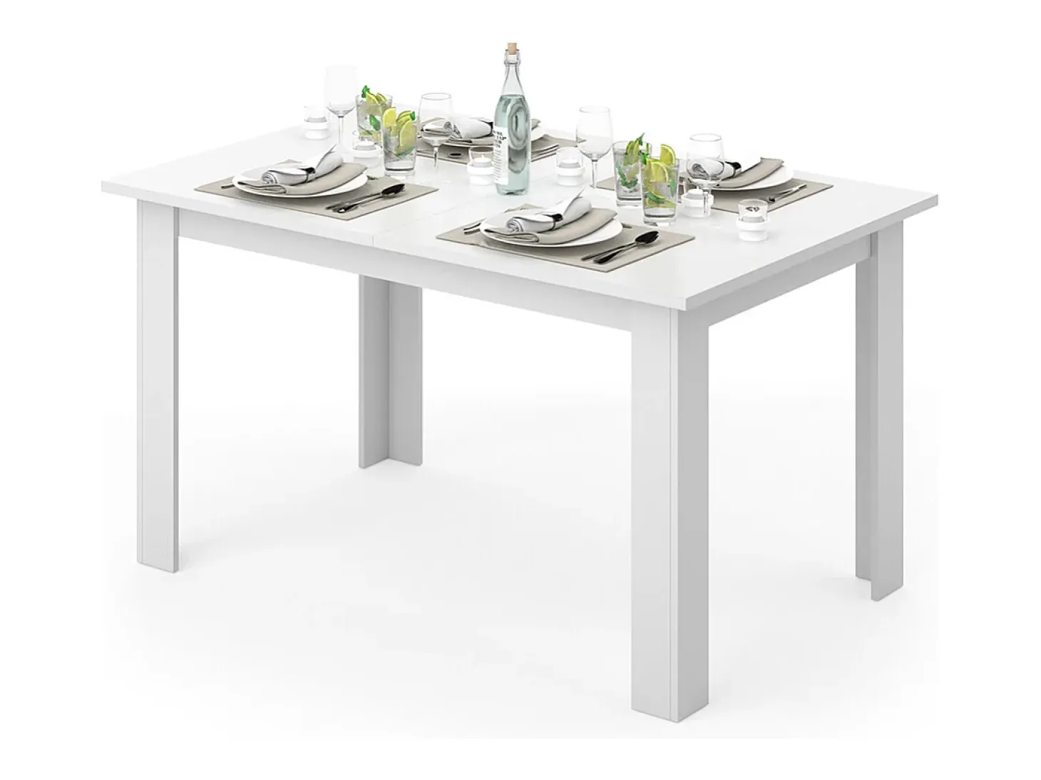 Mesa de comedor blanco 140x90x76 karlos