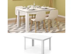 Mesa de comedor blanco 140x90x76 karlos