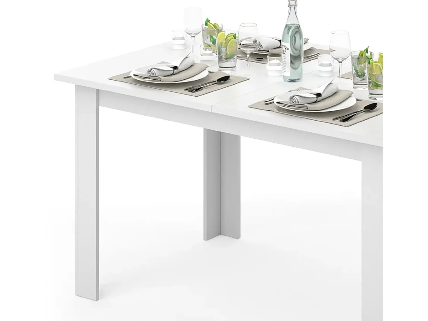 Mesa de comedor blanco 140x90x76 karlos
