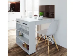 Mesa de comedor blanco 67x100x77.5 repose