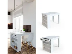 Mesa de comedor blanco 67x100x77.5 repose