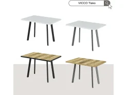 Mesa de comedor blanco/gris 160x80x76 tisko