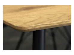 Mesa de comedor CALDERO 120 cm – Mesa contemporánea con aspecto de roble salvaje y metal