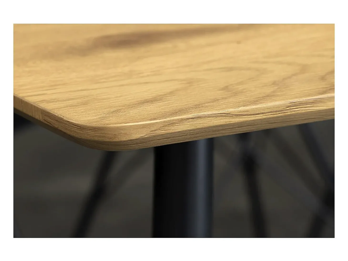 Mesa de comedor CALDERO 120 cm – Mesa contemporánea con aspecto de roble salvaje y metal