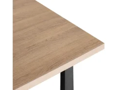 Mesa de comedor Cinnamon diseño fijo natural/negro 76x140x90 cm