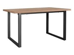 Mesa de comedor Cinnamon diseño fijo natural/negro 76x140x90 cm