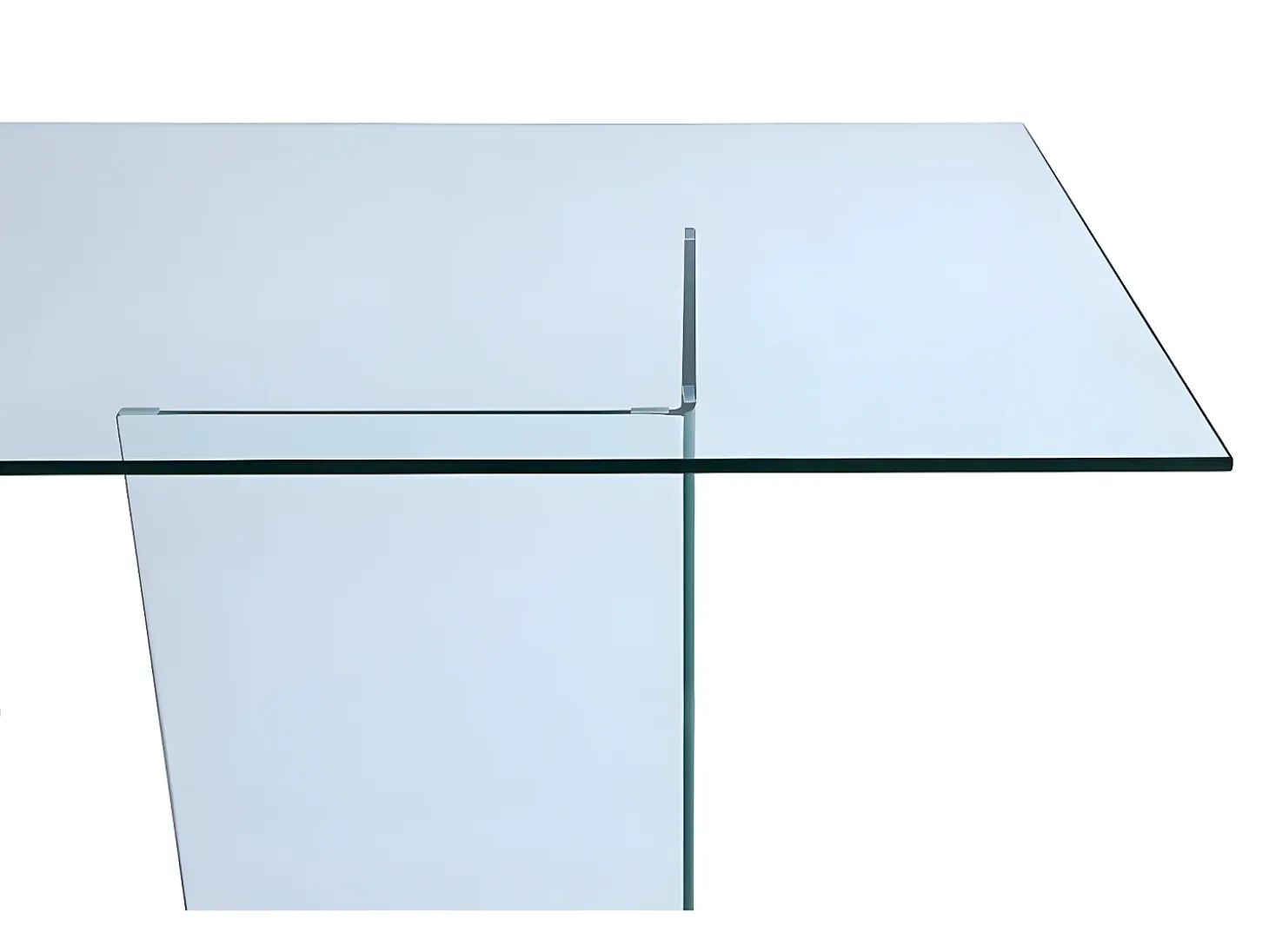 Mesa de comedor COLEDON - 8 cubiertos - Cristal templado