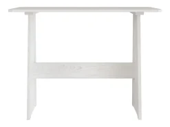 Mesa de comedor con banco de madera maciza de pino blanca