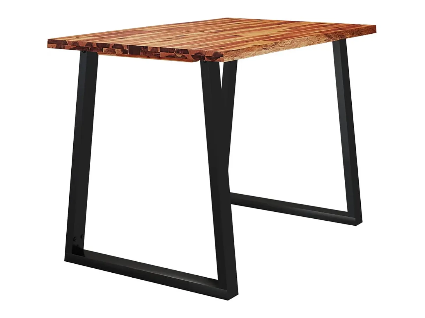 Mesa de comedor con borde vivo madera maciza acacia 110x70x75cm ES193992