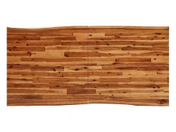 Mesa de comedor con borde vivo madera maciza acacia 180x90x75cm