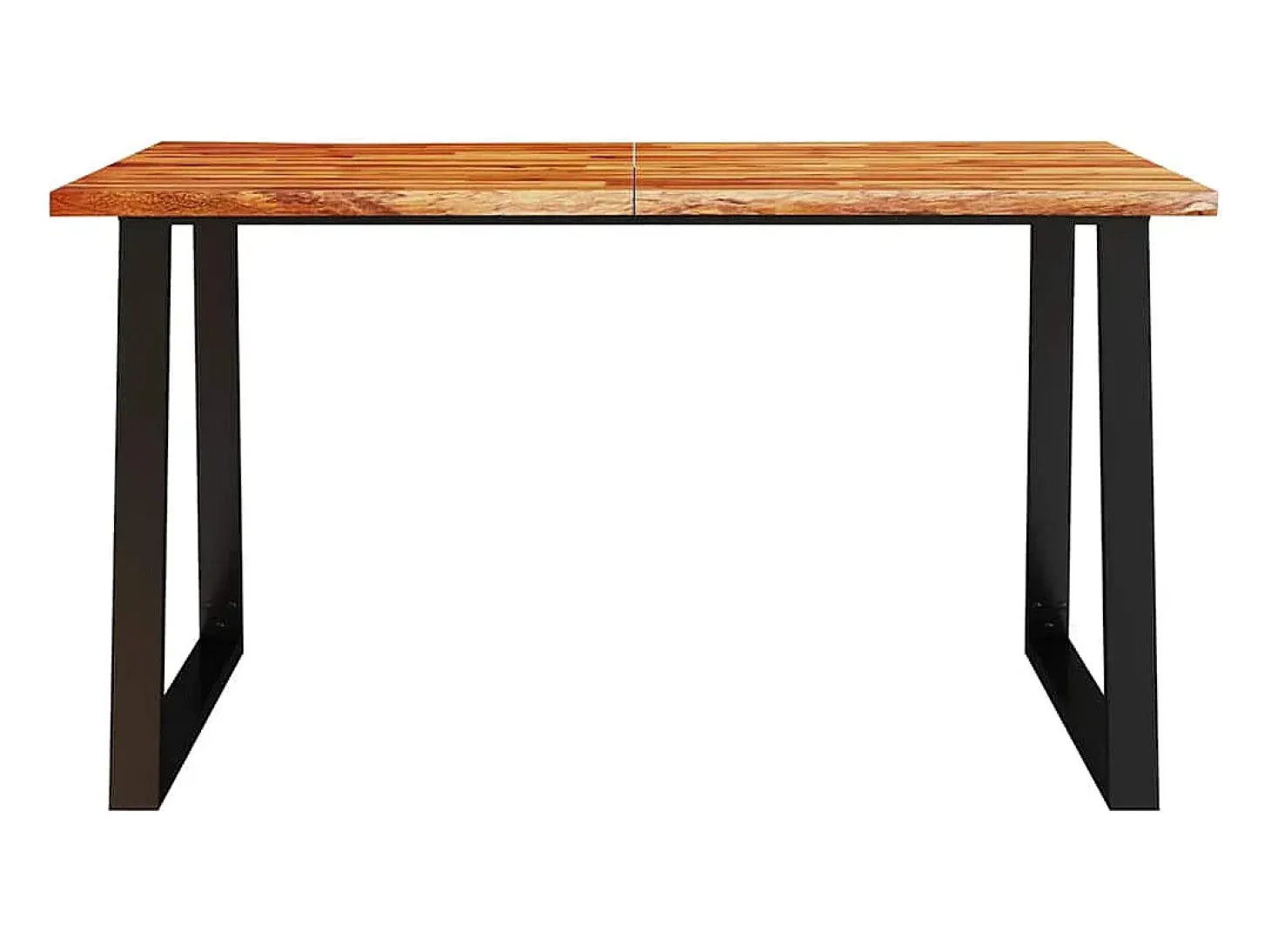 Mesa de comedor con borde vivo madera maciza acacia 140x80x75cm