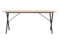 Mesa de comedor con estructura en X 180x90x75 cm madera maciza de pino acero