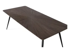 Mesa de comedor con tapa rectangular en madera de teca 200 cm