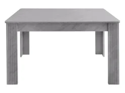 Mesa de comedor contemporánea - 116 x 65 x 75 cm - cuatro patas - aspecto hormigón - tablero de partículas - gris