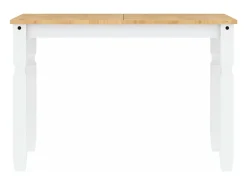 Mesa de comedor Corona madera maciza pino blanco 112x60x75 cm ES942348