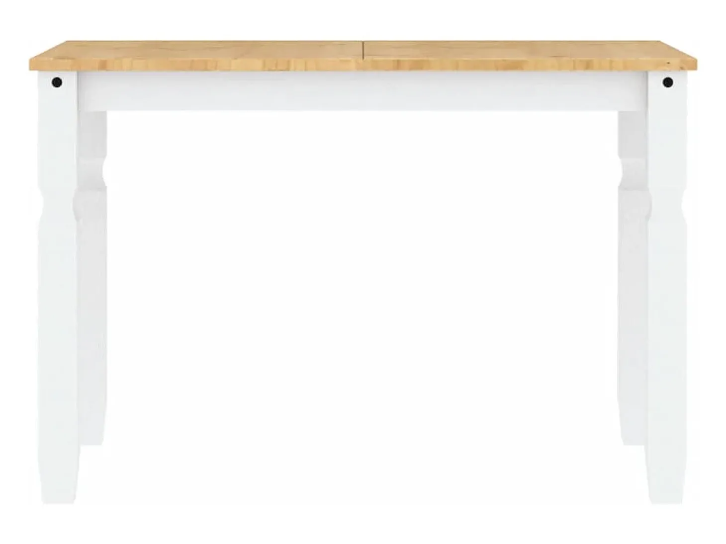 Mesa de comedor Corona madera maciza pino blanco 112x60x75 cm ES942348