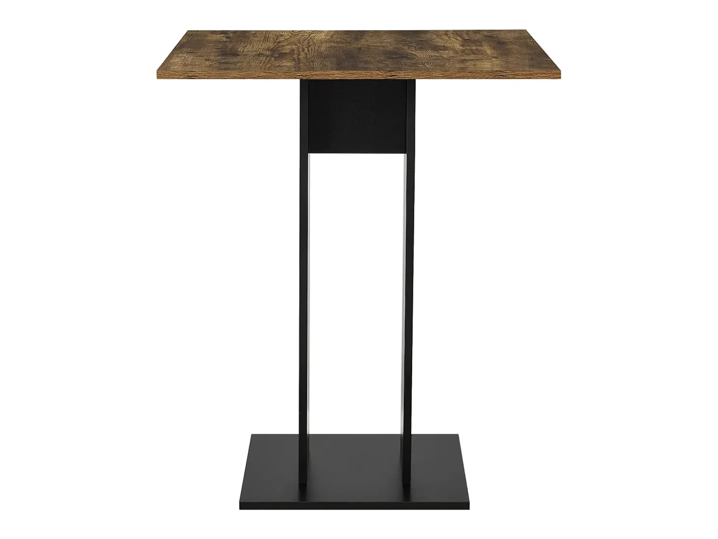Mesa de comedor cuadrada para cocina/salón 78 cm marrón/negro 03_0006124